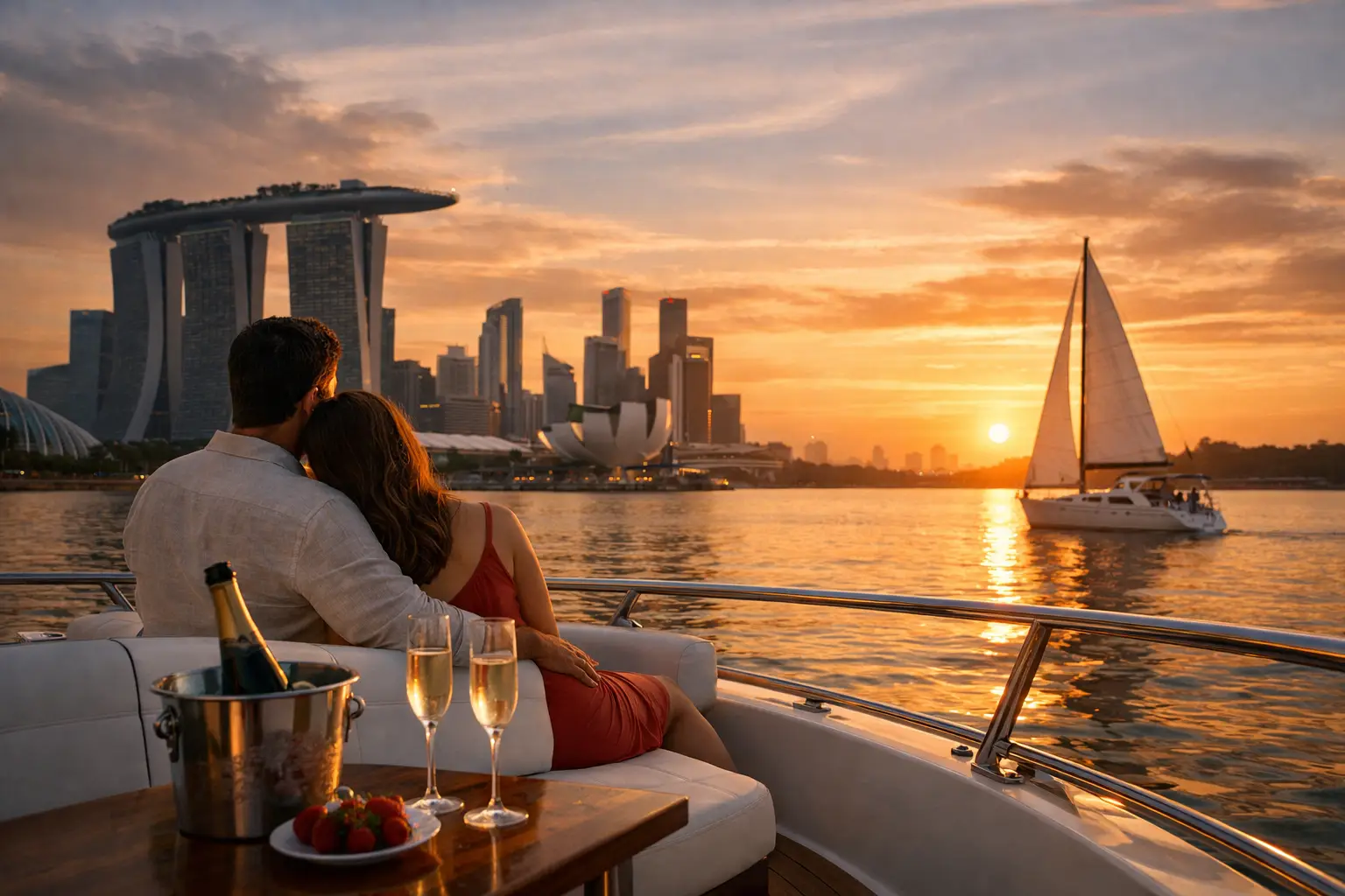 Romantic Sunset Cruise Singapore Private Guide